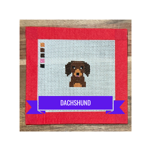 Dachshund Dog | Hand-Painted Needlepoint Canvas
