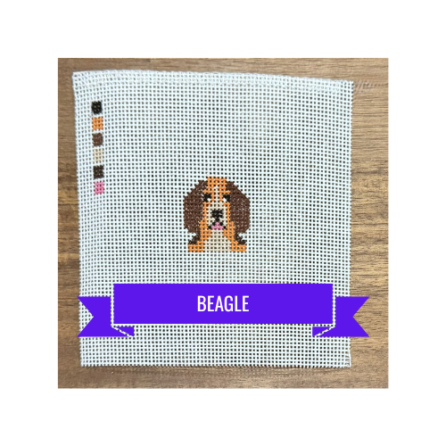 Beagle Dog | Hand-Painted Needlepoint Canvas