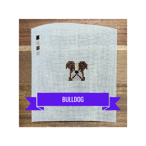 Bulldog | Hand-Painted Needlepoint Canvas